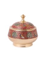 Meenakari Brass Bowl Handi