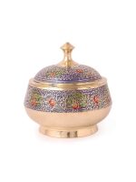 Meenakari Design Brass Bowl Handi
