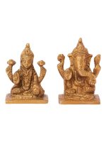 Religious Decorative Brass Laxmi Ganesh