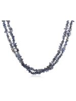 Natural Healing Crystal Iolite Semi Precious Gemstone Chips Necklace - Image 2