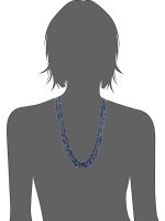 Natural Blue Reiki Lapis Lazuli Semi Precious Stone Safety Necklace - Image 3