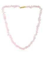 Natural Light Pink Crytal Rose Quartz Semi Precious Stone Necklace