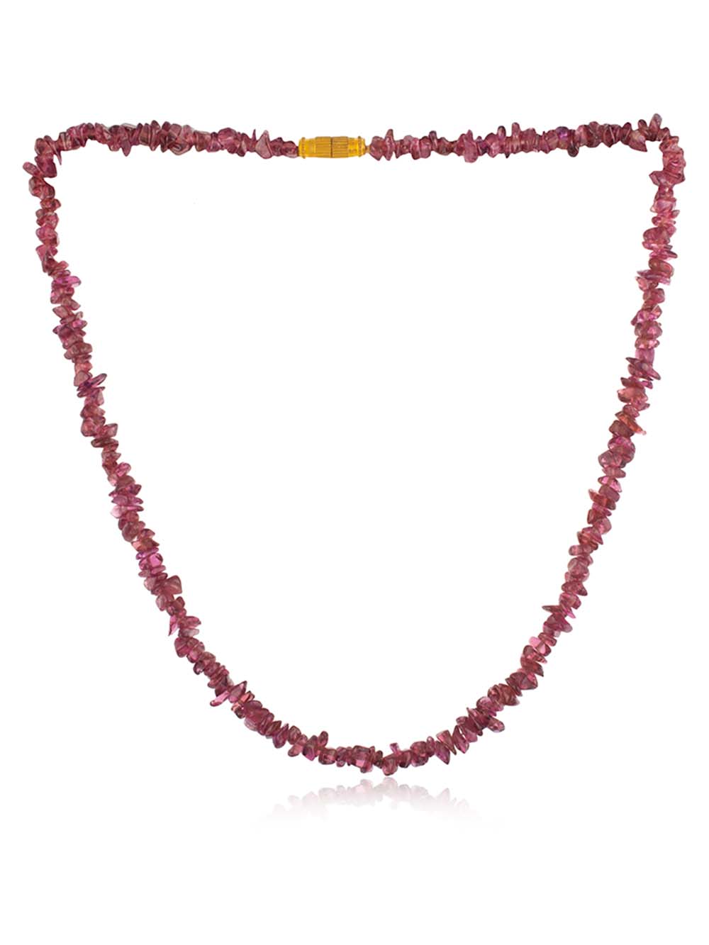 MAROON-FLUORITE-SEMI-PRECIOUS-NECKLACE.jpg Natural Rhodolite Reiki Crystal Maroon Fluorite Semi Precious Necklace - Image 1