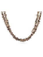 Natural Light Black Reiki Crytal Quartz Semi Precious Stone Necklace - Image 2