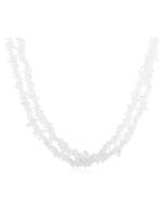 Natural White Healing Crystal Quartz Semi Precious Stone Necklace - Image 2