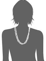 Natural White Healing Crystal Quartz Semi Precious Stone Necklace - Image 3