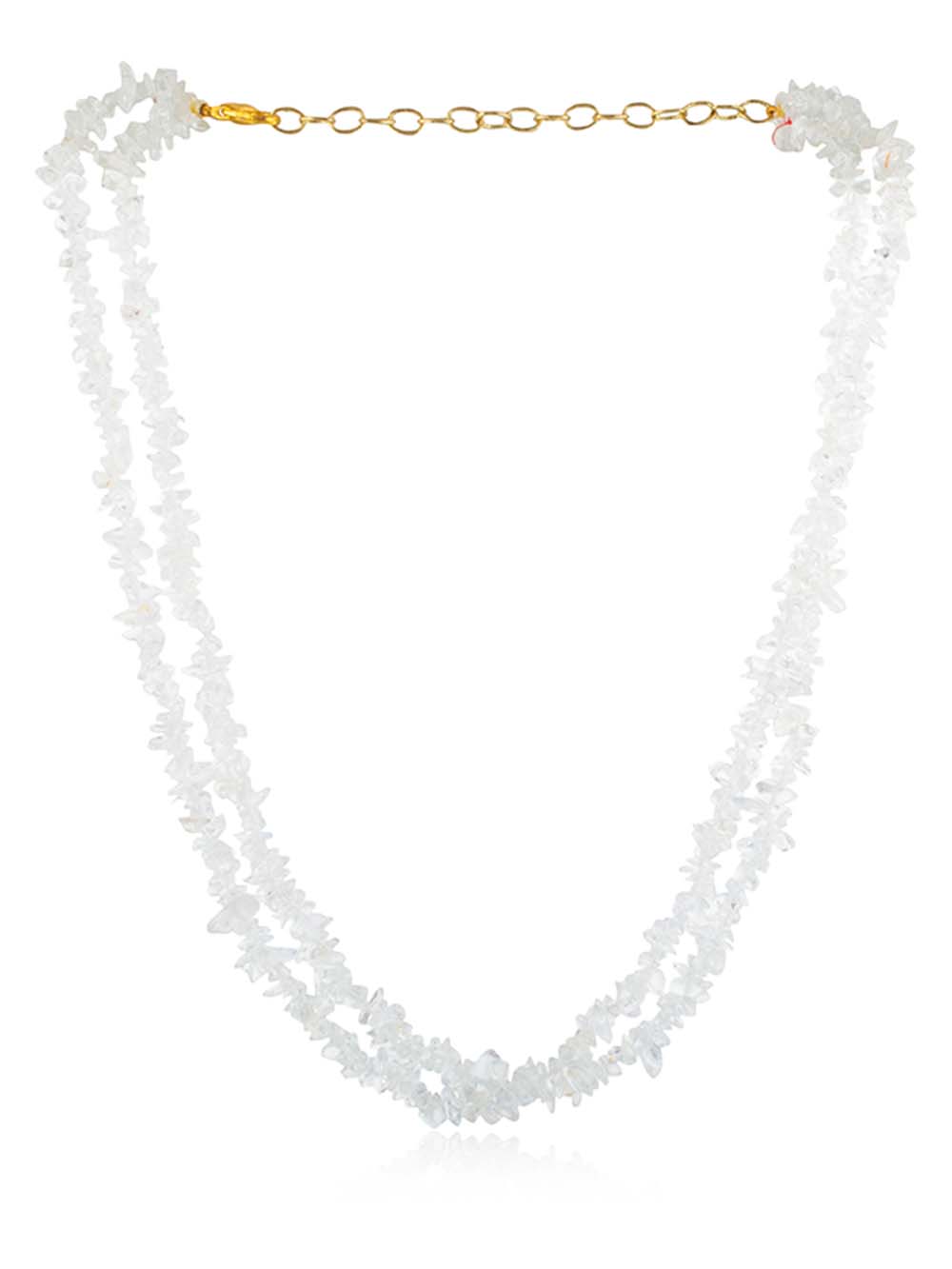 QUARTZ-SEMI-PRECIOUS-STONE-NECKLACE.jpg Natural White Healing Crystal Quartz Semi Precious Stone Necklace - Image 1