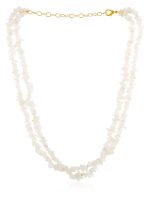 Natural Reiki White Semi Precious Rainbow Moonstone Stone Necklace