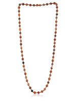Round Bead Fire Agate Stone Necklace Increases Life Force Energy