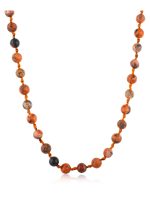 Round Bead Fire Agate Stone Necklace Increases Life Force Energy - Image 2