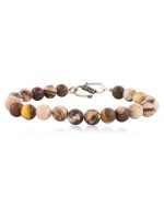 Zebra Jasper Round Bead Healing Reiki Crystal Stone Bracelet