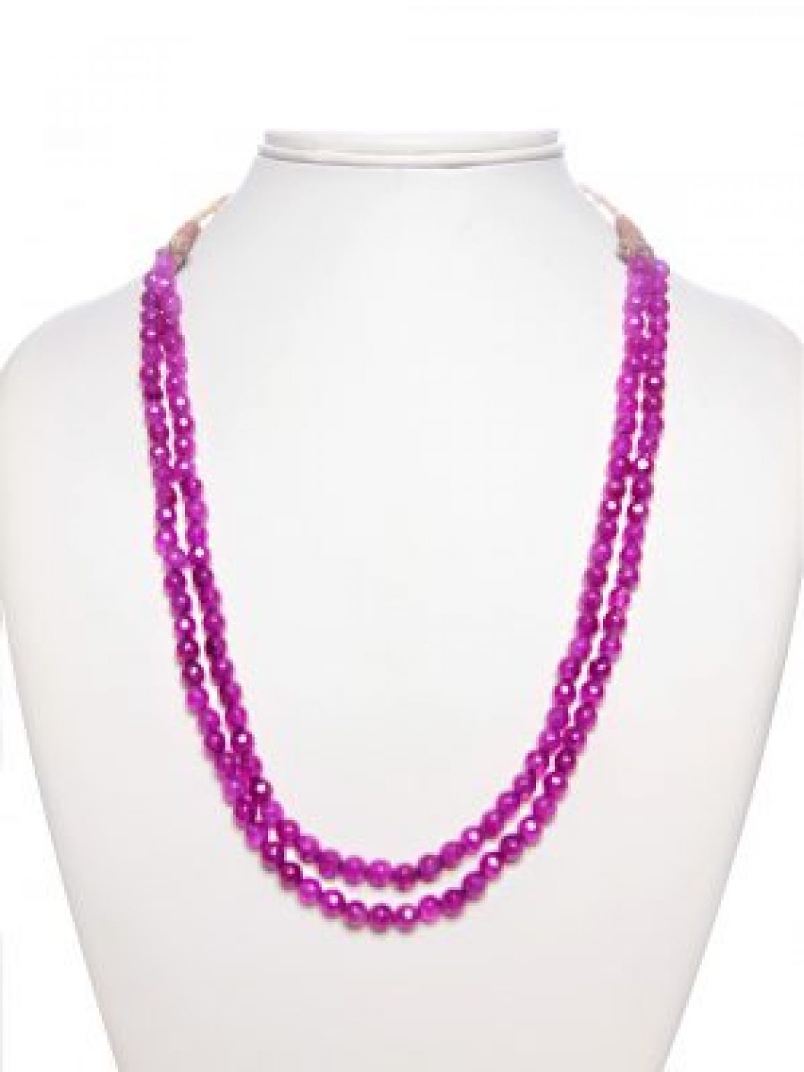 TheHaat_Necklace_.jpg Genuine Pink Jade Healing Crystal Semi Precious Gemstone Necklace - Image 1