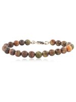 Natural Healing Crystal Polychrome Jasper Semi Precious Stone Bracelet - Image 2