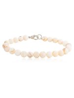 Natural White Mother Of Pearl Crystal Semi Precious Stone Bracelet
