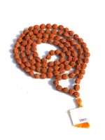 Original 5 Mukhi Rudraksha Certified Natural 8mm Beads Japa Mala 108