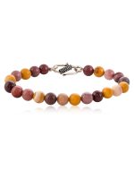 Natural Reiki Multicolor Semi Precious Mookaite Stone Energy Bracelet