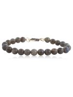 Natural Reiki Grey Brown Jasper Semi Precious Stone Bracelet For Eyes - Image 2
