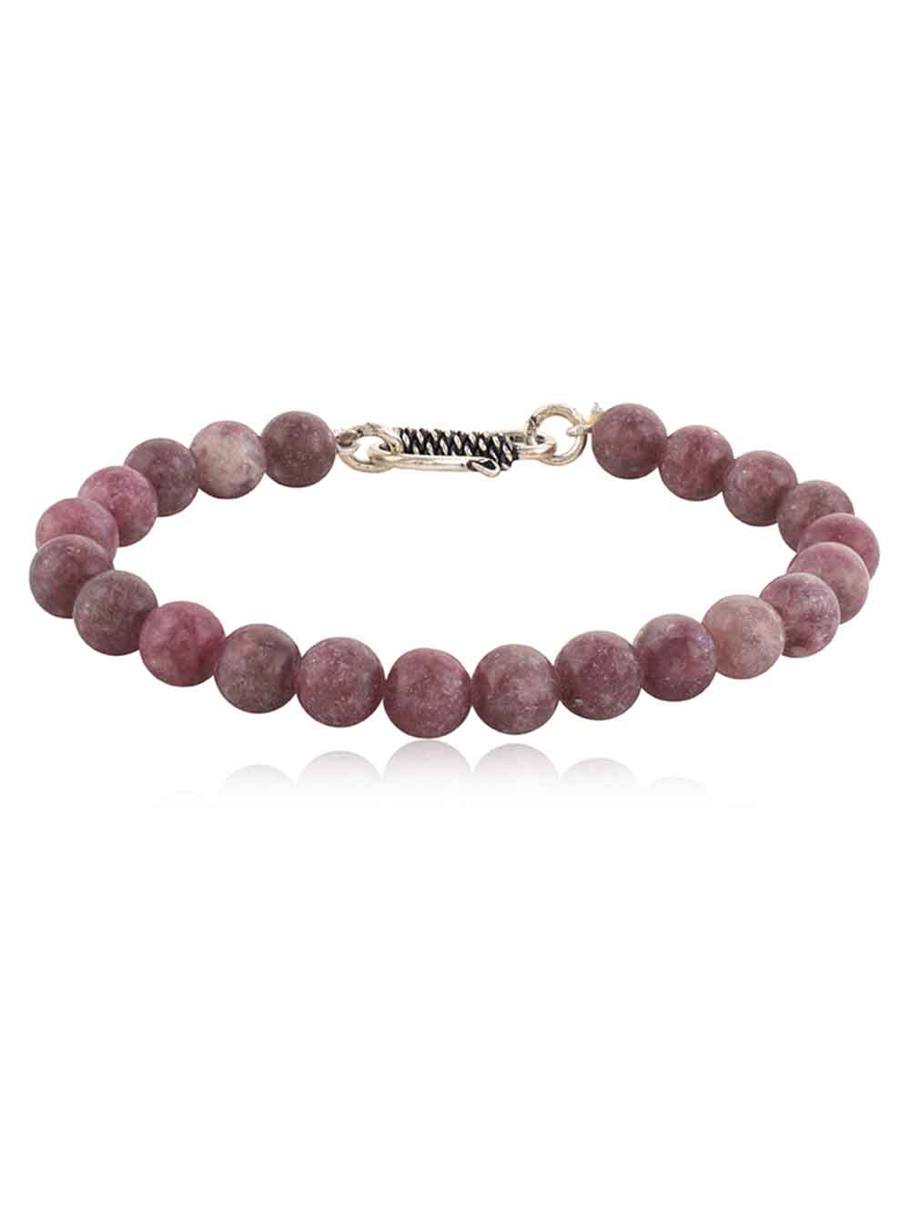 uu1.jpg Original Purple Tourmaline Reiki Crystal Semi Precious Stone Bracelet - Image 1