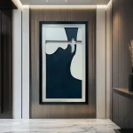 Black and White Abstract 3D wall Art - Image 3