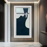 Black and White Abstract 3D wall Art