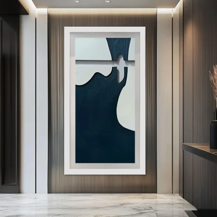 Black and White Abstract 3D wall Art