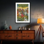 Radha tending cows in Vrindavan