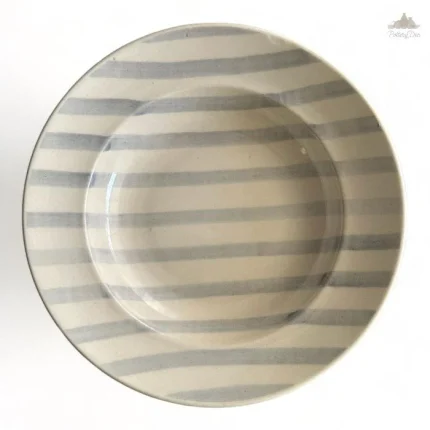 Summer Minimalist Ceramic Pasta Plate | Height 4 cm | Diameter 25 cm | Hand Painted | Set of 1 | Ideal for serving pasta