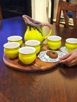 Lime yellow PotteryDen Kulhad | Hand Painted | Set of 2 | Ceramic Pottery | Ideal for Tea Coffee and cold beverage - Image 3