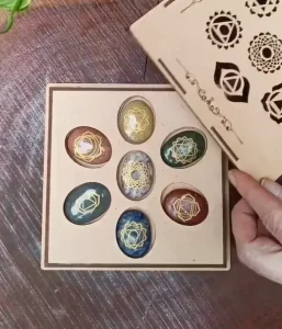Seven Chakra Engraved Symbols Stone