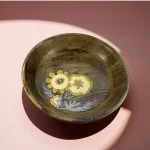 Rustic Round Wooden Bowl