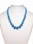 Semi Precious Blue Onyx Reiki Crystal Chakra Healing Stone Necklace