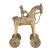 Brass Rider on Horse Temple Toy with Wheels