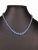 7 Chakra Round Bead Tufts Blue Onyx Crystal Semi Precious Necklace
